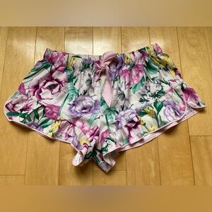 Victoria's Secret Floral Print Pajama Shorts Botanical Boho Feminine Cottagecore